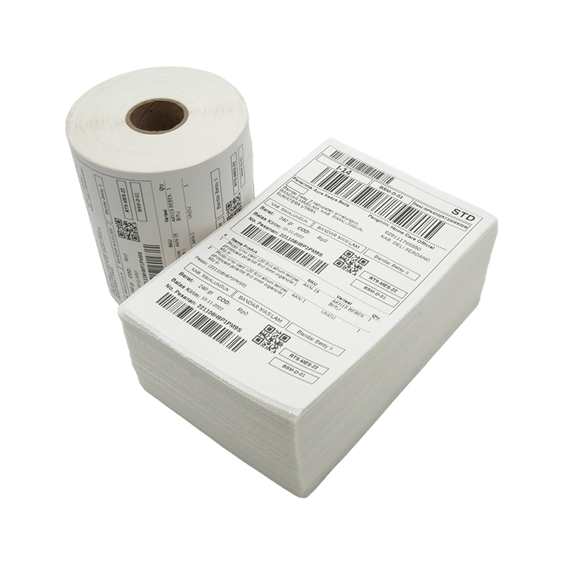 White/Blue Grid Thermal Tag Paper 100x150mm
